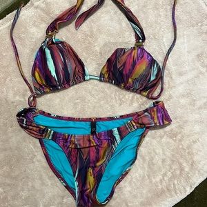 VIX PAULA  HERMANNY Multi Color Bikini Set size M